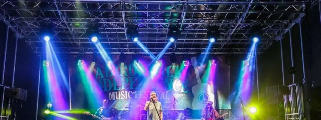 Adirondack Independence Music Festival stage at Lake George