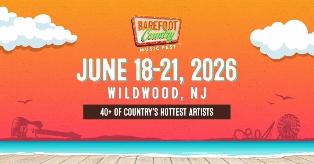 Barefoot Country Music Fest 2026 on Wildwood Beach, New Jersey