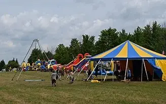 Estival Festival activities area at Caneadea NY
