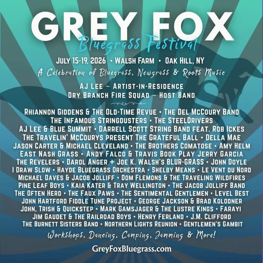 Grey Fox Bluegrass Festival 2026 Official Poster