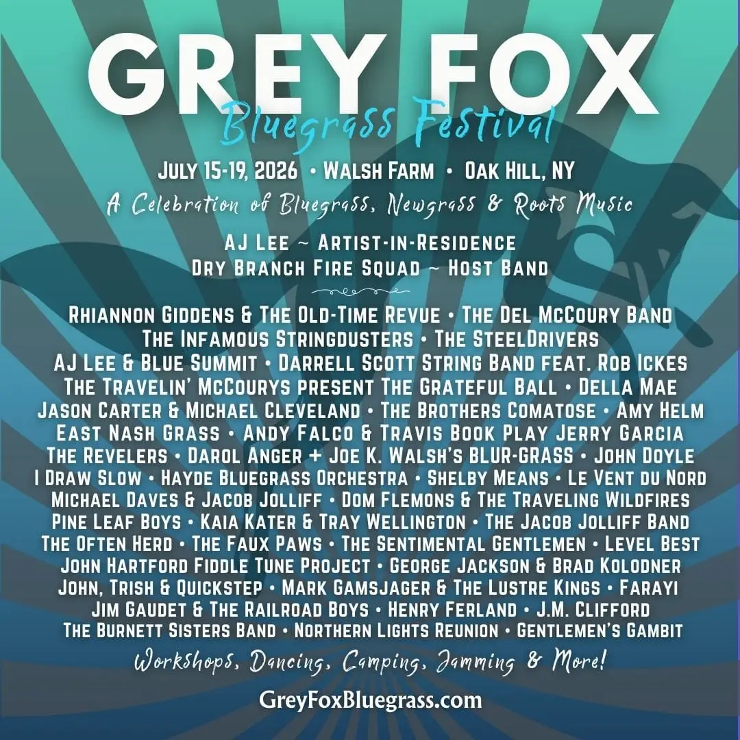 Grey Fox Bluegrass Festival 2026 lineup announcement
