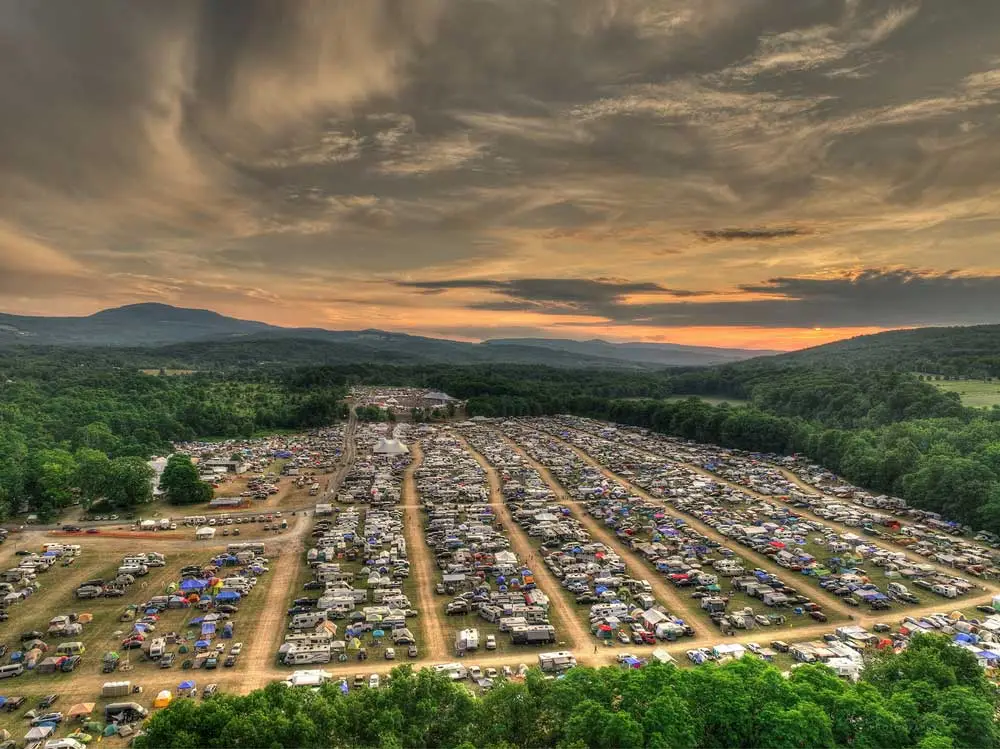 Grey Fox Bluegrass Festival grounds at Walsh Farm in Oak Hill NY