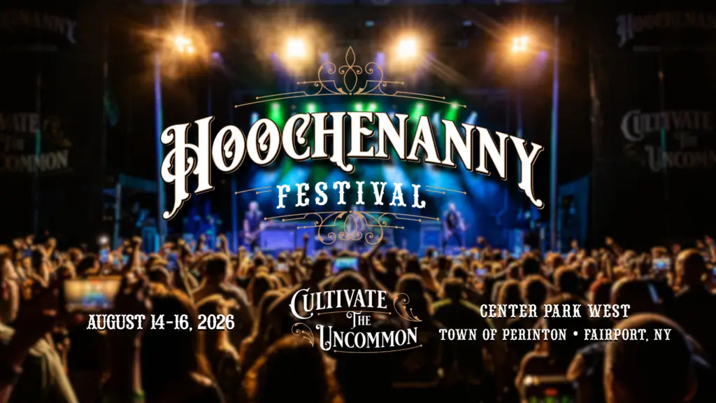 Hoochenanny Festival 2026 promotional graphic Fairport NY