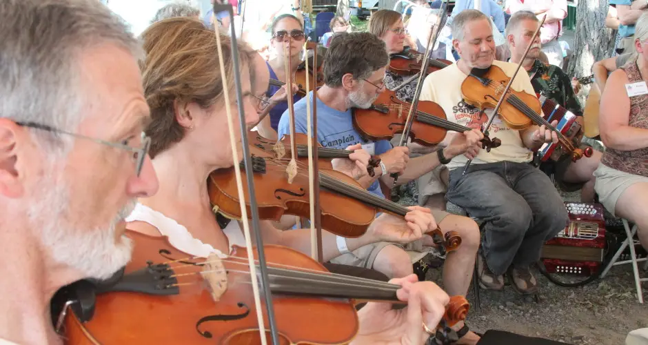 Old Songs Festival crowd at Altamont Fairgrounds