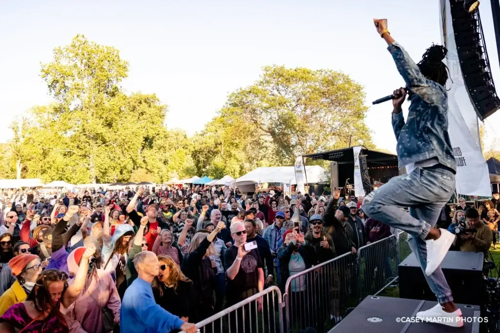 Ithaca Reggae Fest crowd at Stewart Park