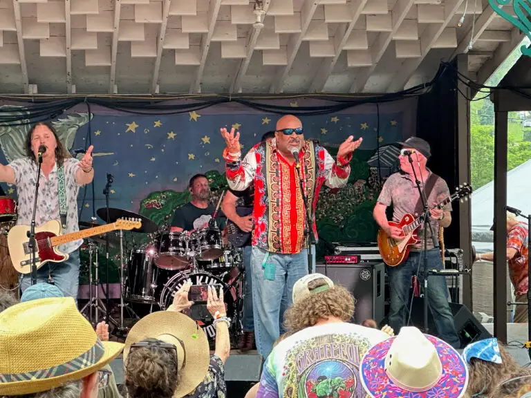 Great Blue Heron Music Festival stage performance in Sherman NY