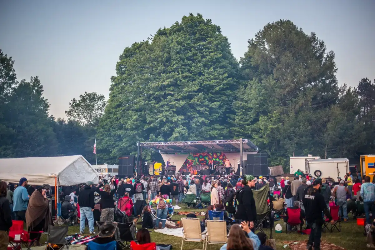 Festival crowd at Sterling Stage Folkfest in Sterling NY