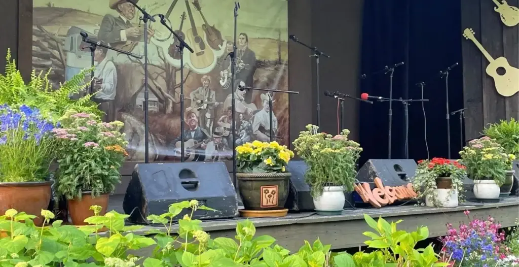 Stage at Wind Gap Bluegrass Festival in Pennsylvania