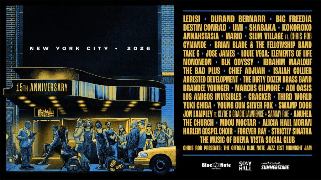 Blue Note Jazz Festival NYC 2026 Official Poster