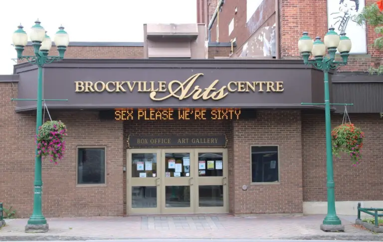 Brockville Arts Centre exterior entrance on King Street West in Brockville, Ontario