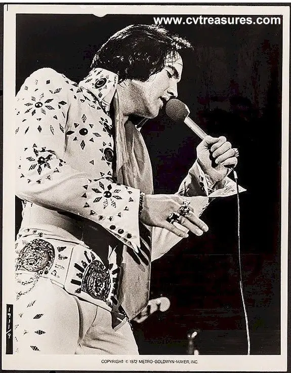 Original promotional still from the Elvis on Tour MGM documentary (1972), filmed during the same spring tour as the April 5 Buffalo show
