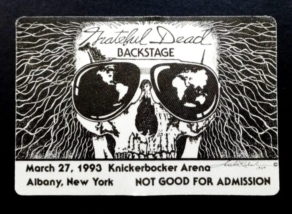 Grateful Dead backstage pass from the March 1993 three-night run at Knickerbocker Arena in Albany, New York