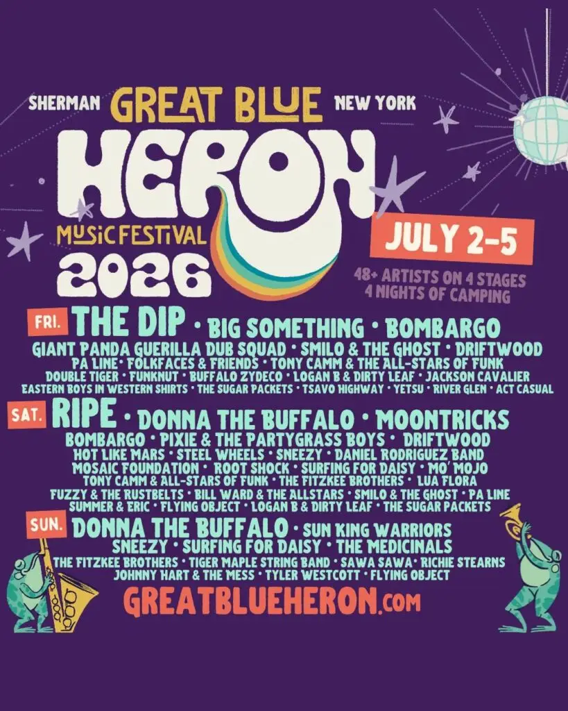 Great Blue Heron Music Festival 2026 Official Poster