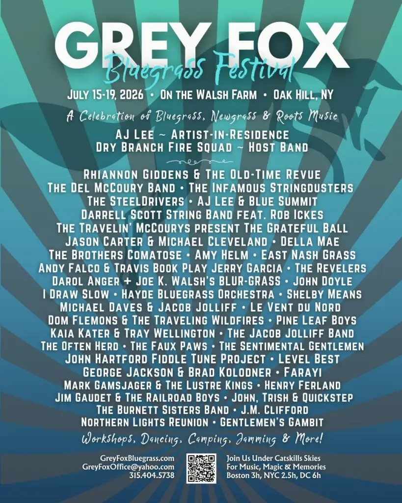 Grey Fox Bluegrass Festival 2026 Official Poster