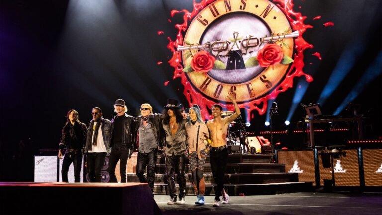 Guns N' Roses performing live at SPAC (Saratoga Performing Arts Center)