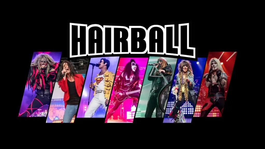 Hairball tribute band performing live
