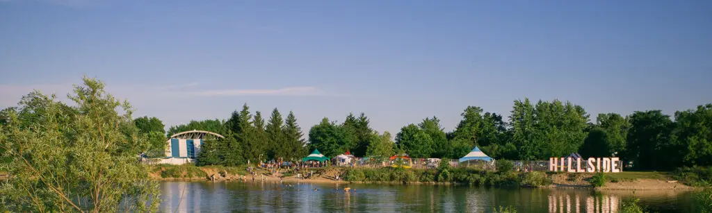 Crowd at Hillside Festival at Guelph Lake Conservation Area in Ontario