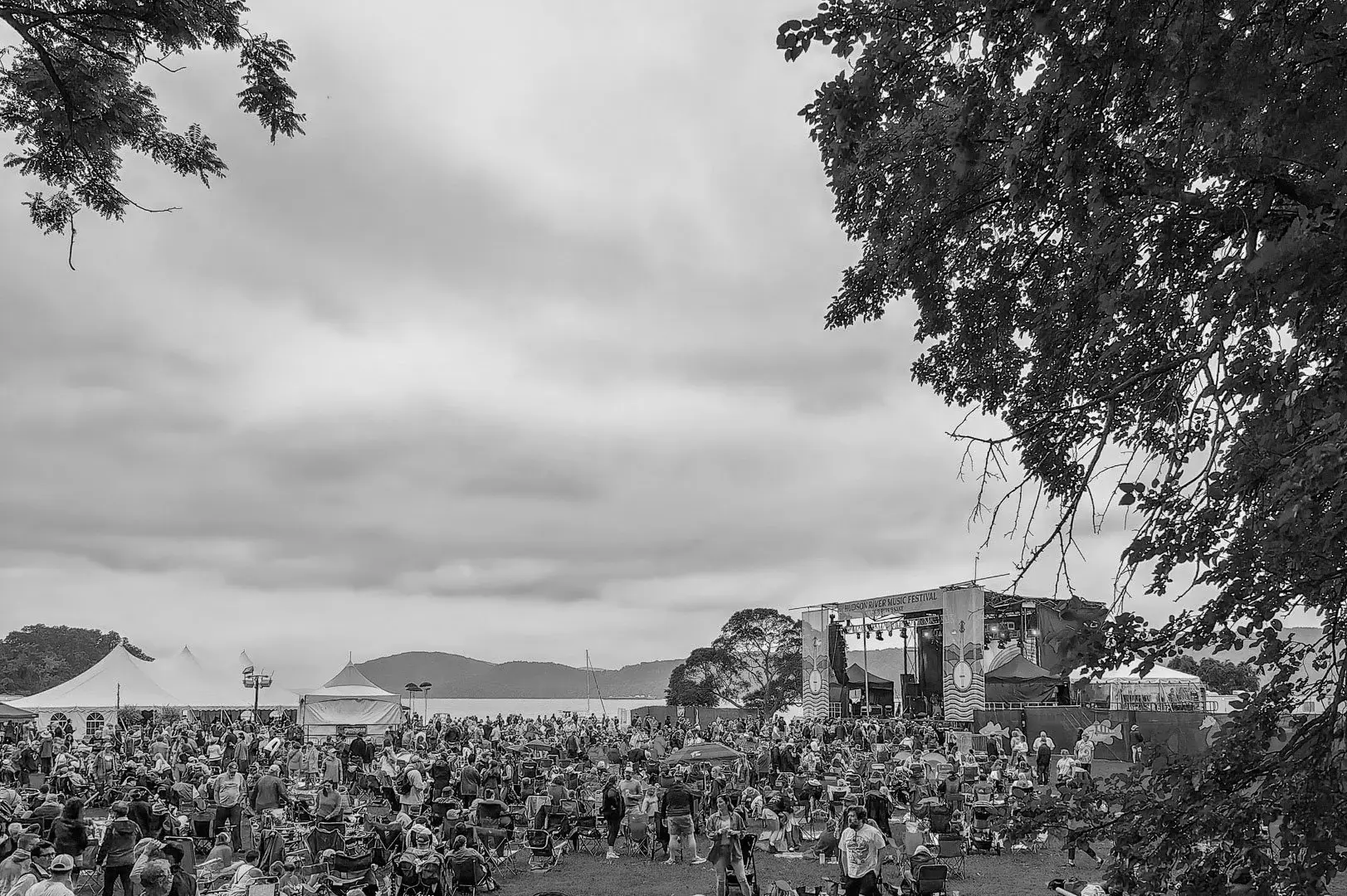Festival crowd at the Hudson River Music Festival at Croton Point Park