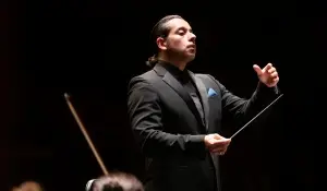 Musicians performing at the June in Buffalo contemporary music festival at the University at Buffalo