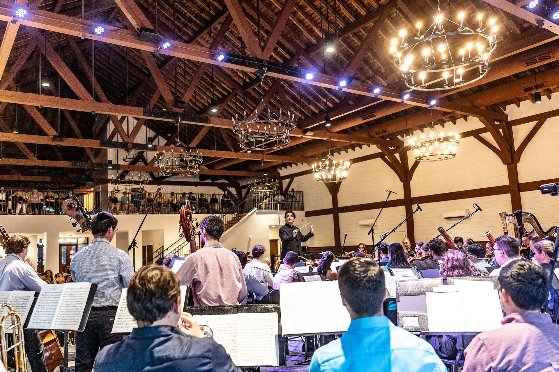 Orchestra rehearsal at the Lake George Music Festival, Lake George NY