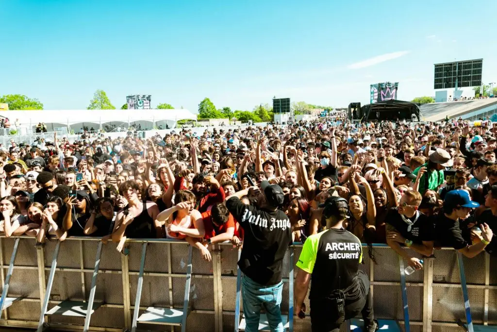 Outdoor concert crowd at the Montreal International Jazz Festival