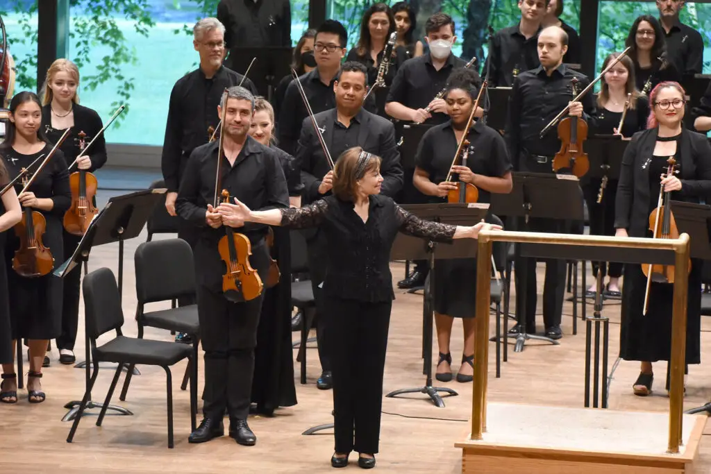 Orchestral performance at Mostly Modern Festival in Zankel Music Center at Skidmore College