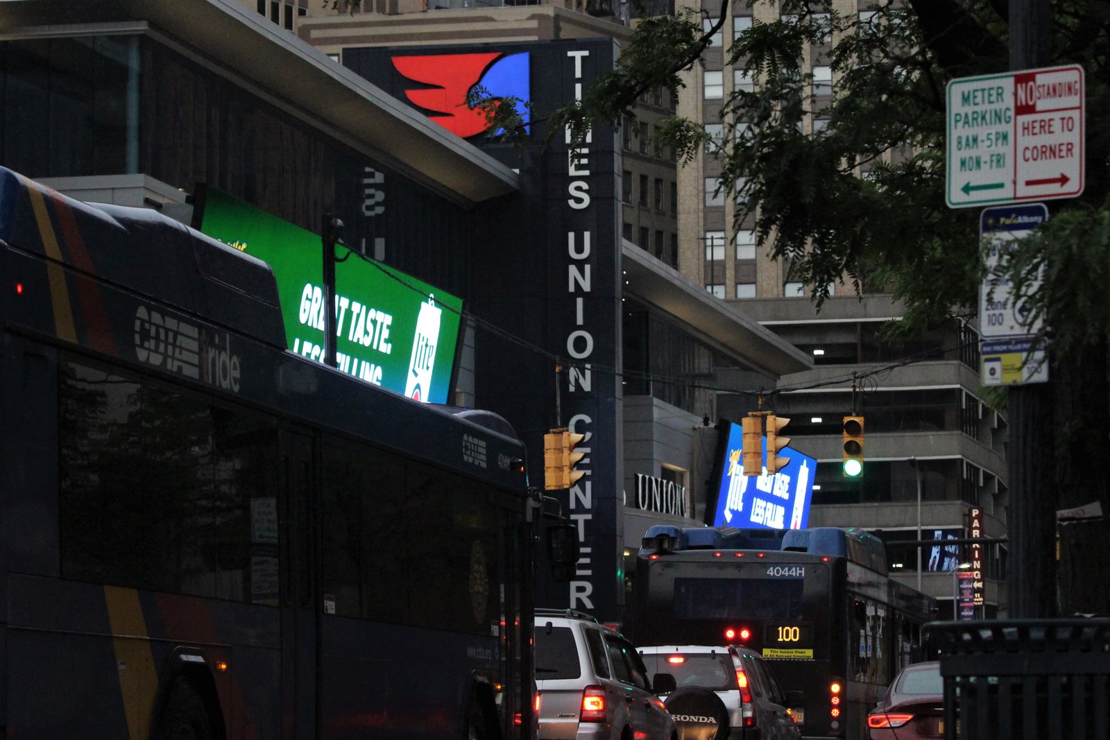 MVP Arena exterior in downtown Albany, New York