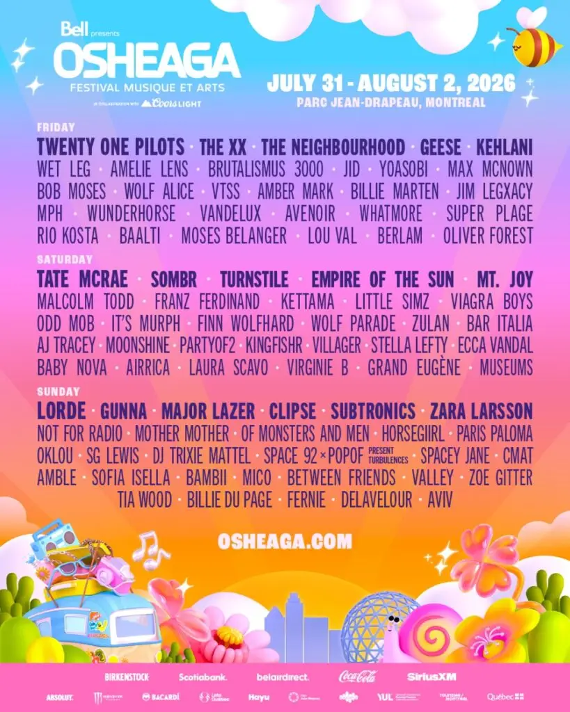 Osheaga 2026 Official Poster
