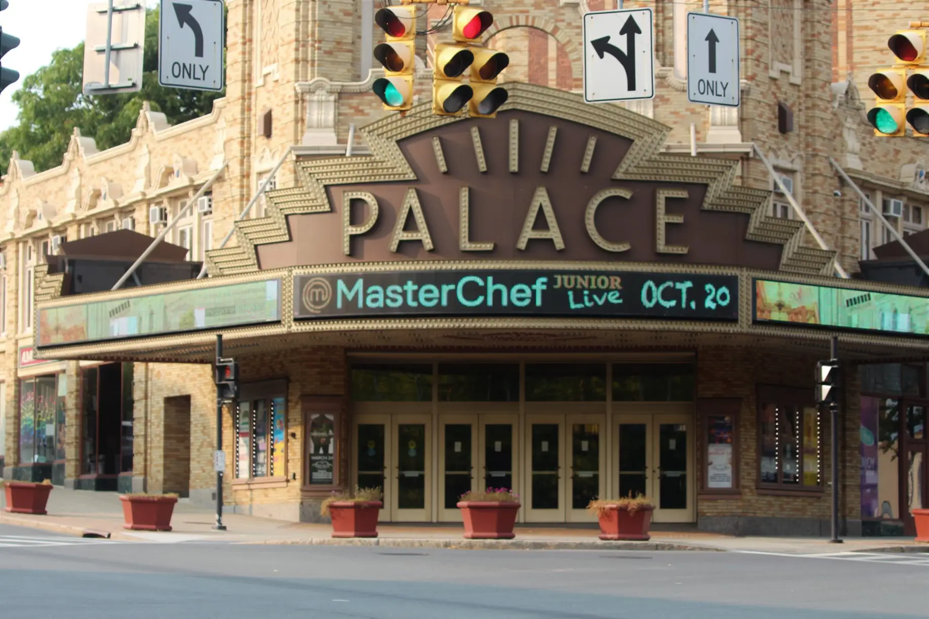 Palace Theatre exterior on Clinton Avenue in downtown Albany, New York
