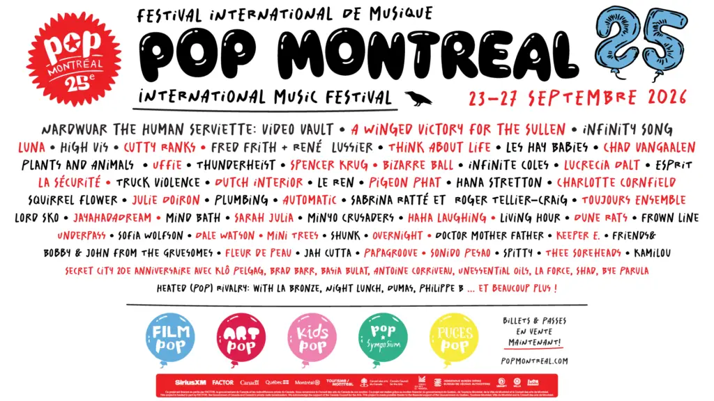 Pop Montreal 2026 Official Poster