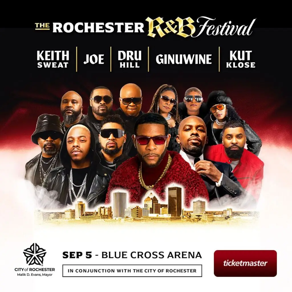 Rochester R&B Festival at Blue Cross Arena | September 5, 2026 Official Poster
