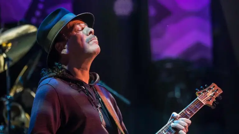 Santana performing live at SPAC (Saratoga Performing Arts Center)
