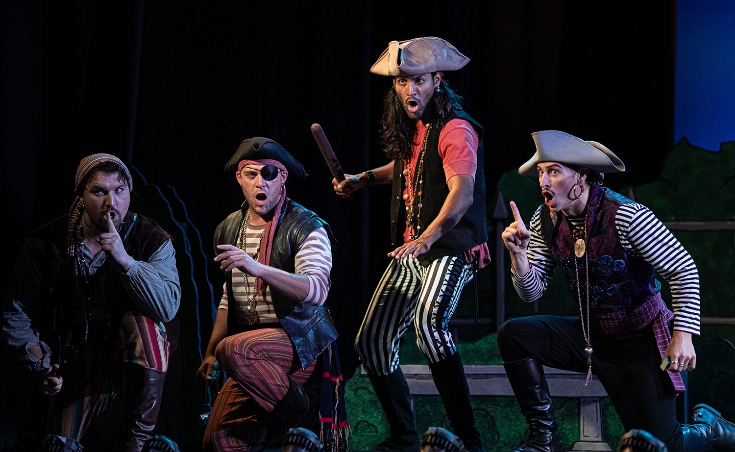 Seagle Festival performers singing in The Pirates of Penzance at Schroon Lake NY