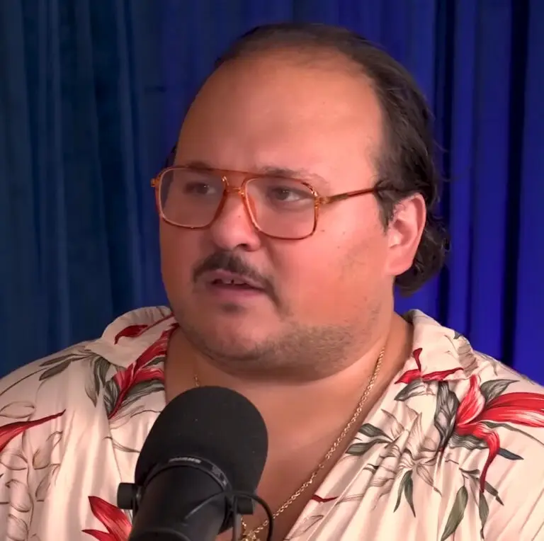 Stavros Halkias performing stand-up comedy