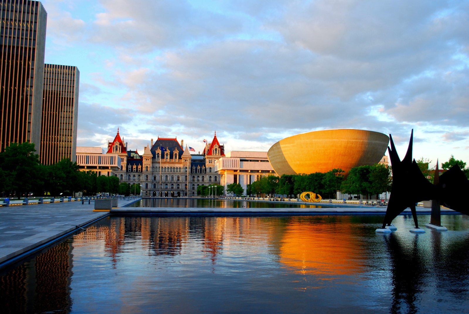 The Egg performing arts center at Empire State Plaza in Albany, New York