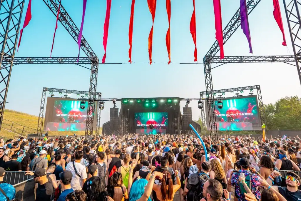Festival crowd at VELD Music Festival at Downsview Park in Toronto