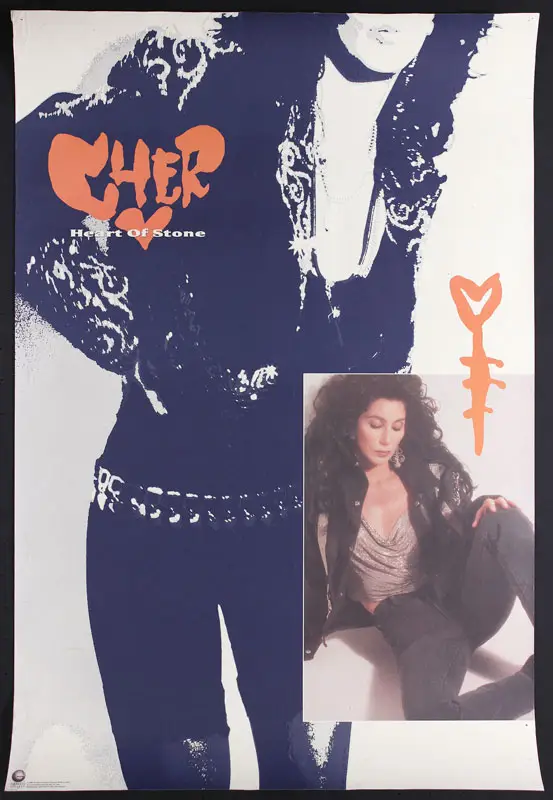 Cher — Heart of Stone promotional poster, 1989, same tour as Niagara Falls Convention Center show
