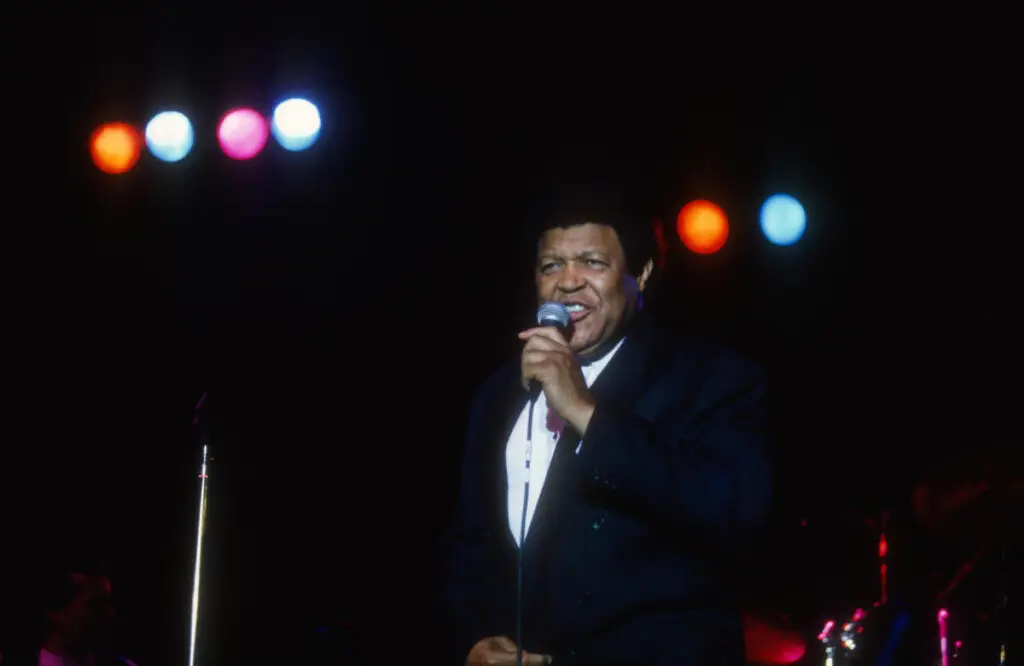 Chubby Checker live in concert — vintage performance photograph