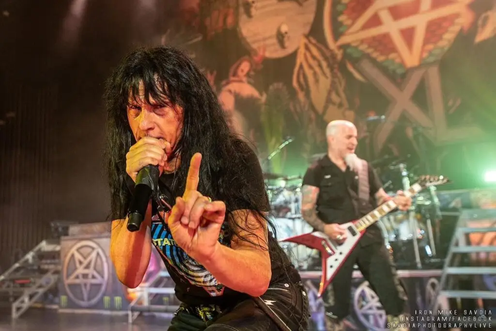 Joey Belladonna, Anthrax vocalist from Oswego, New York, performing live