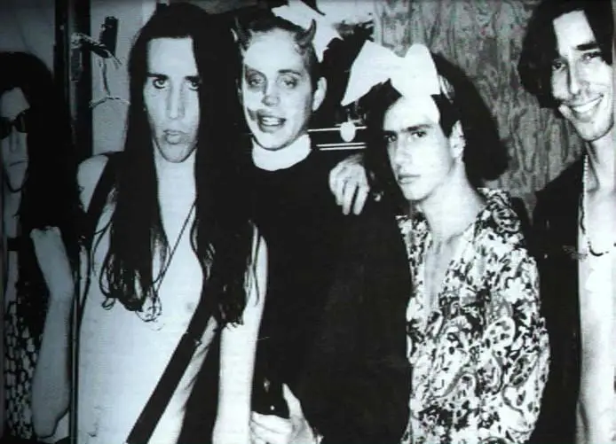 Marilyn Manson performing in 1994 during the Portrait of an American Family era