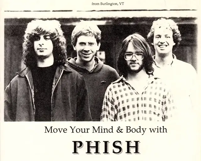 Phish promo poster, May 1989 — early band Burlington VT era