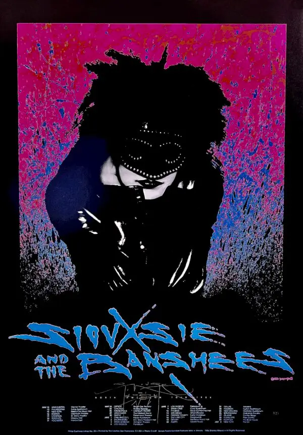 Siouxsie and the Banshees — 1986 North American Tinderbox Tour poster by Stanley Mouse