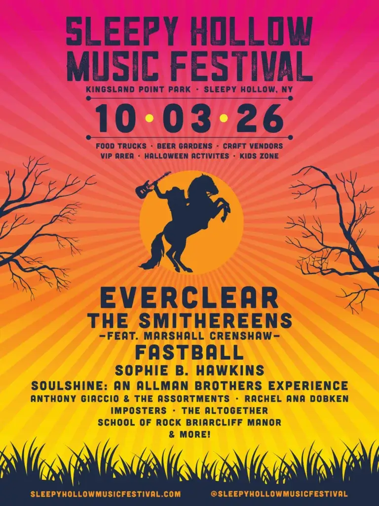 Sleepy Hollow Music Festival 2026 | October 3, Kingsland Point Park 2026 Official Poster