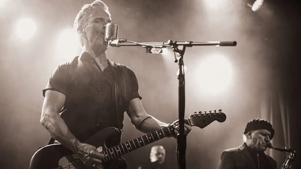 Colin James performs live on stage with guitar at Town Ballroom, Buffalo NY