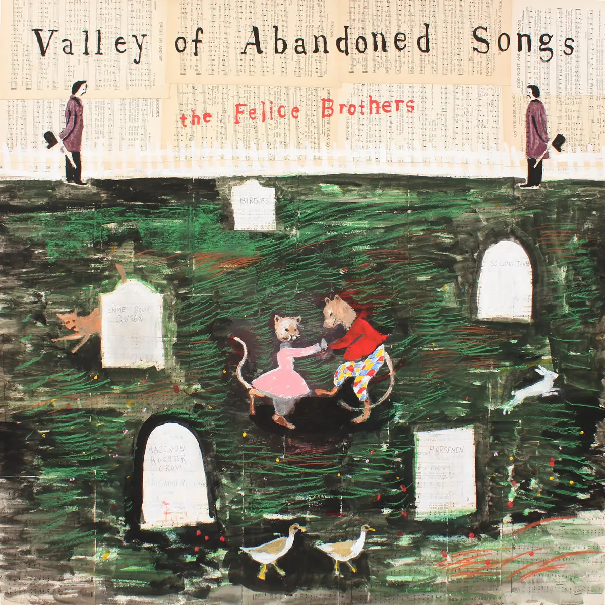 Album cover artwork for Valley of Abandoned Songs by The Felice Brothers, 2024 — painting by Ian Felice.