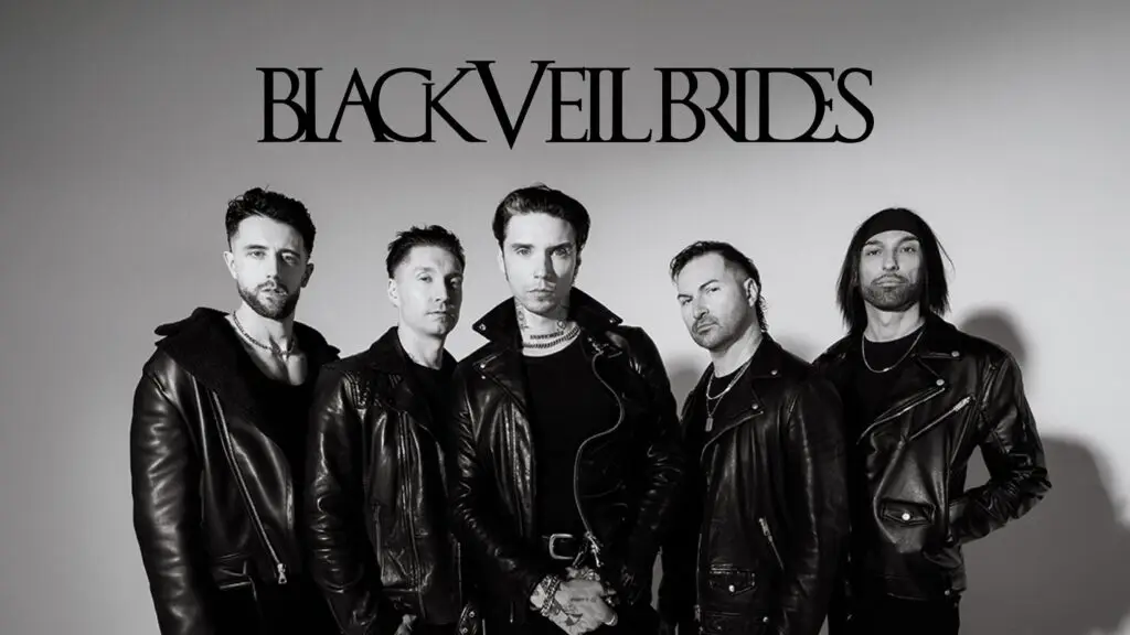Black Veil Brides perform live — rock band promo photo for Buffalo RiverWorks concert September 2026