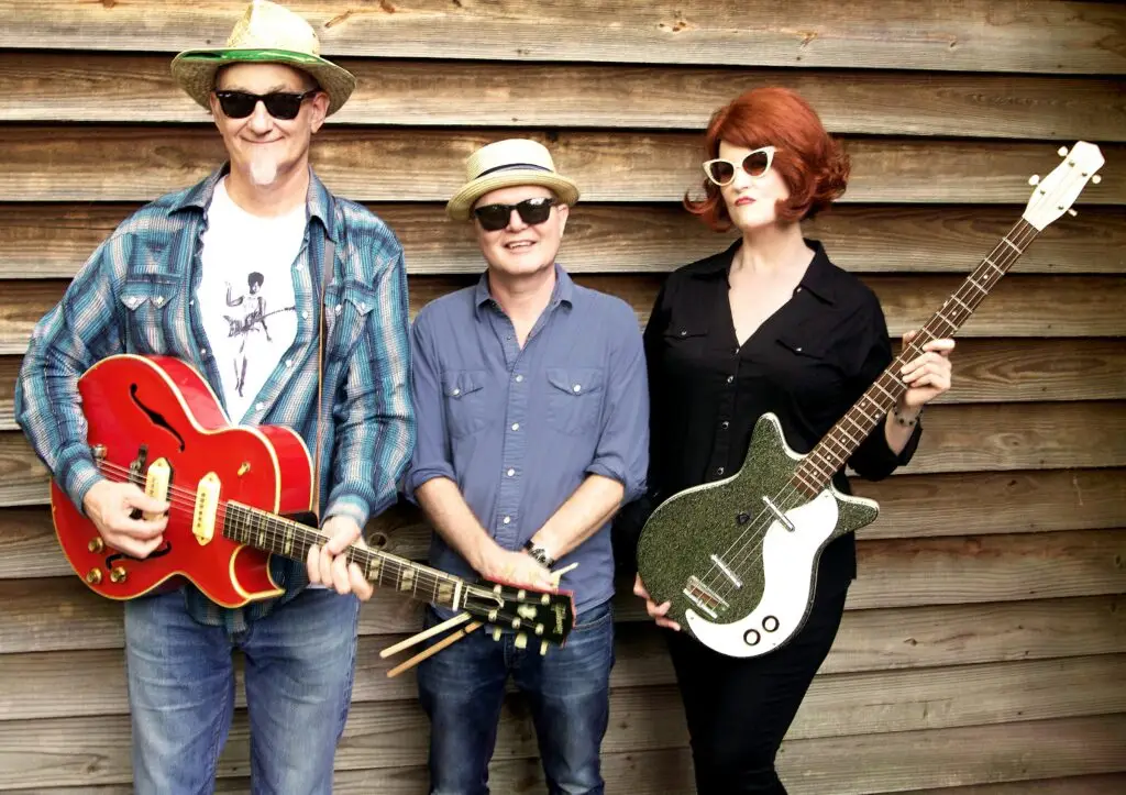 Southern Culture On the Skids performing live — Rick Miller, Dave Hartman, and Mary Huff
