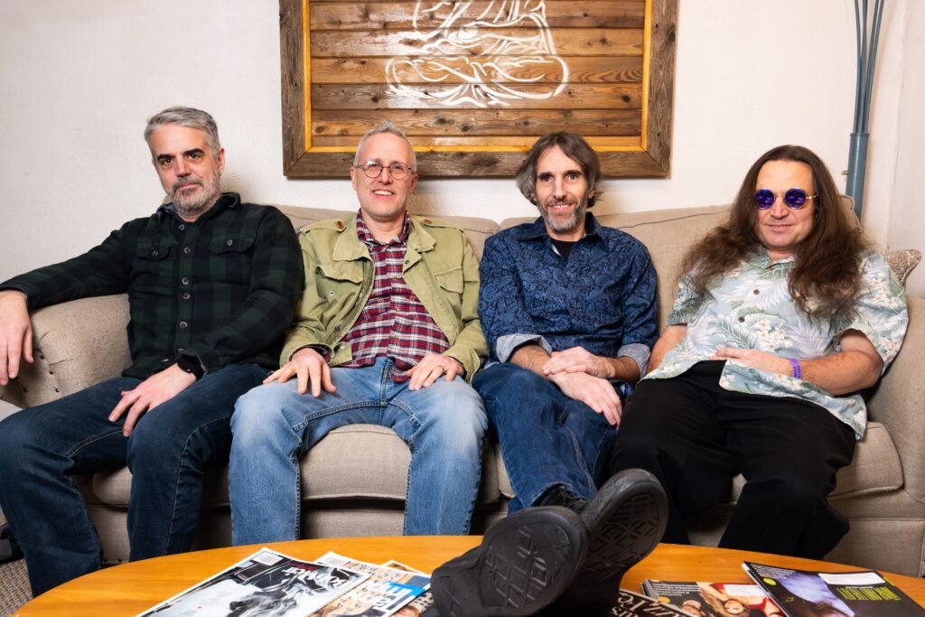 Ominous Seapods backstage at Lark Hall, Albany NY — band portrait 2024