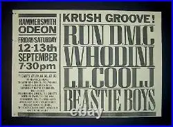 Run-D.M.C. Raising Hell Tour 1986 concert poster (London)