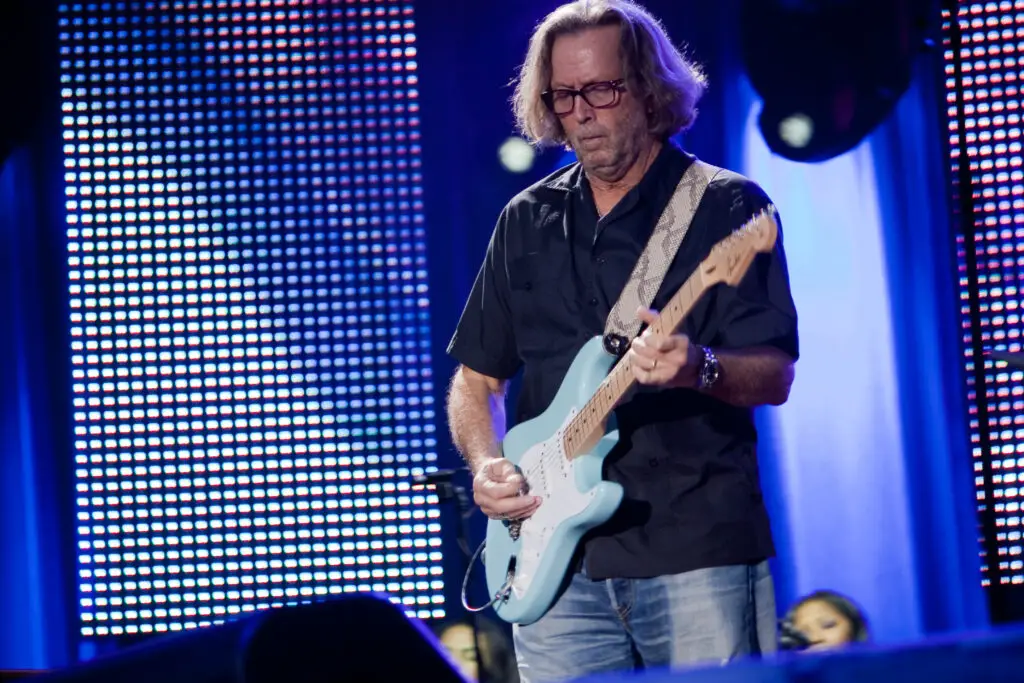 Eric Clapton performing live in concert